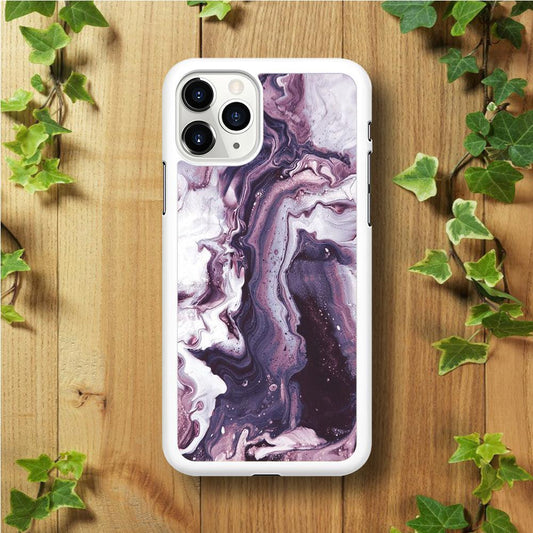 Marble Pattern 012 iPhone 11 Pro Case-Rubber / White (2D Case)-Xtracase
