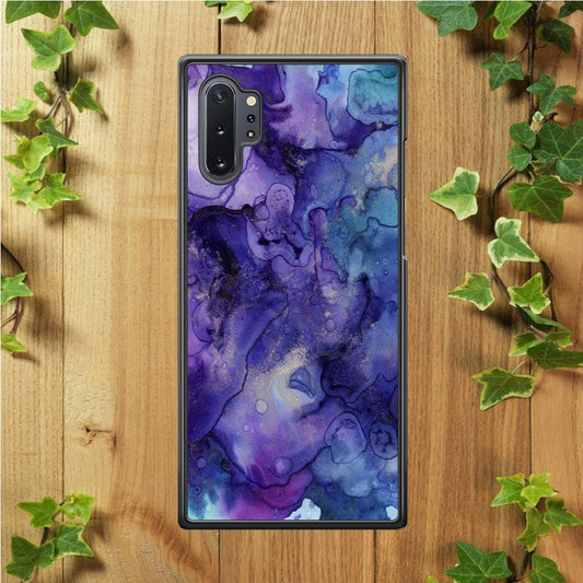 Marble Pattern 013 Samsung Galaxy Note 10 Plus Case-Rubber / Black (2D Case)-Xtracase