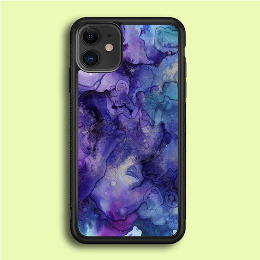 Marble Pattern 013 iPhone 12 Case-Rubber / Black (2D Case)-Xtracase