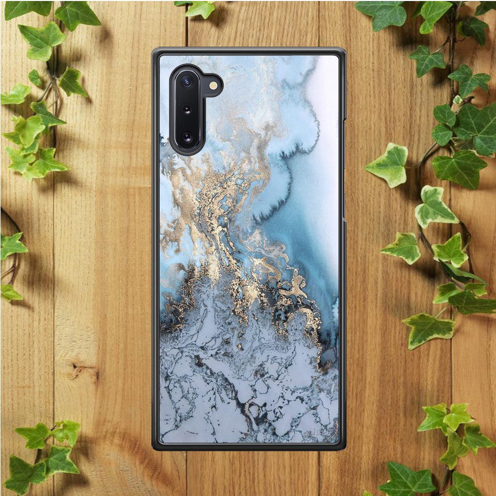 Marble Pattern 014 Samsung Galaxy Note 10 Case-Rubber / White (2D Case)-Xtracase