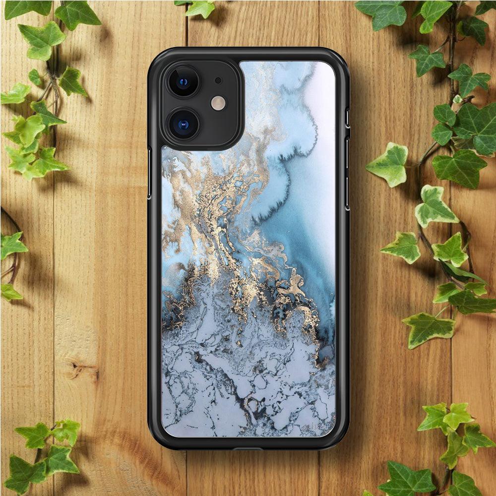 Marble Pattern 014 iPhone 11 Case-Rubber / Black (2D Case)-Xtracase