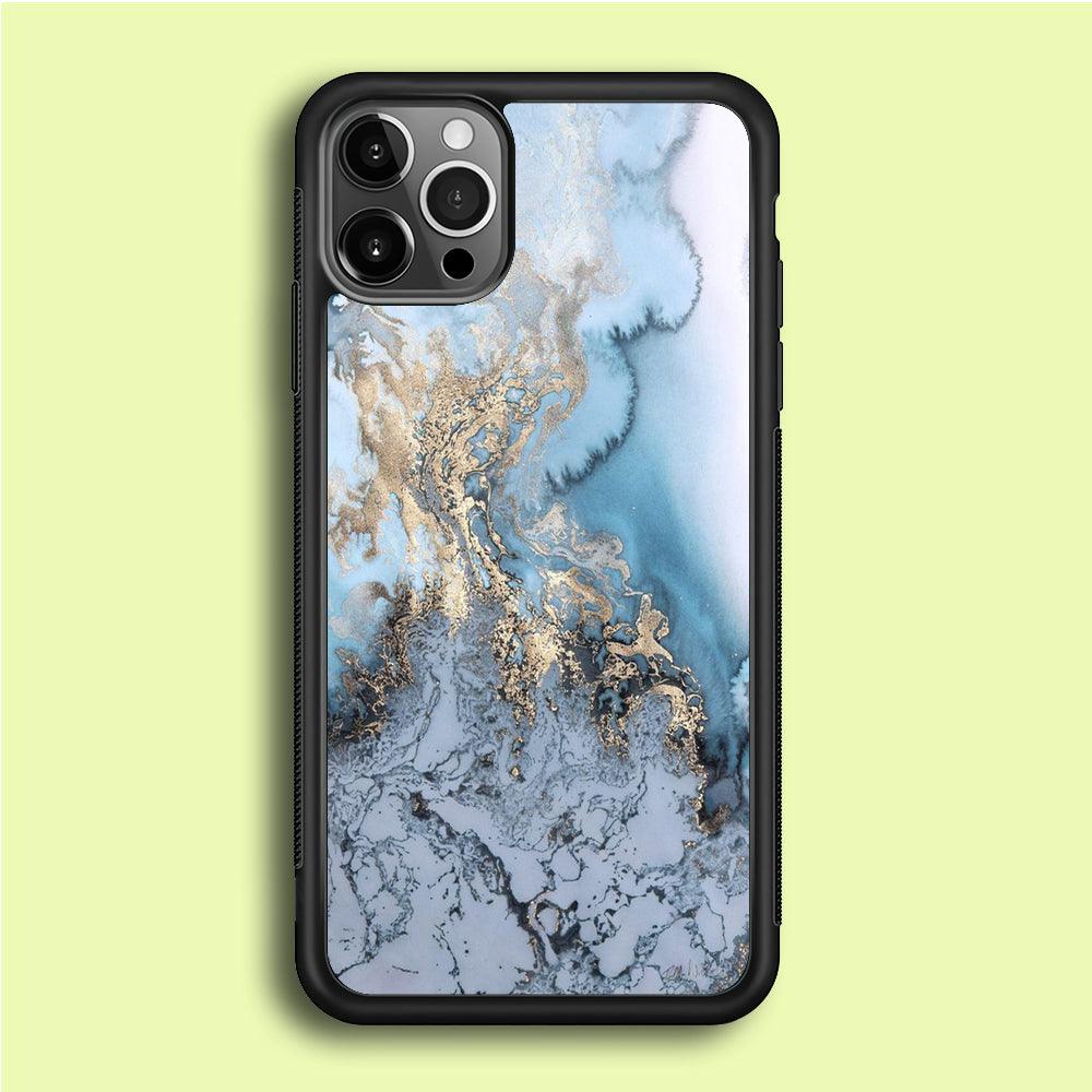 Marble Pattern 014 iPhone 12 Pro Max Case-Rubber / Black (2D Case)-Xtracase