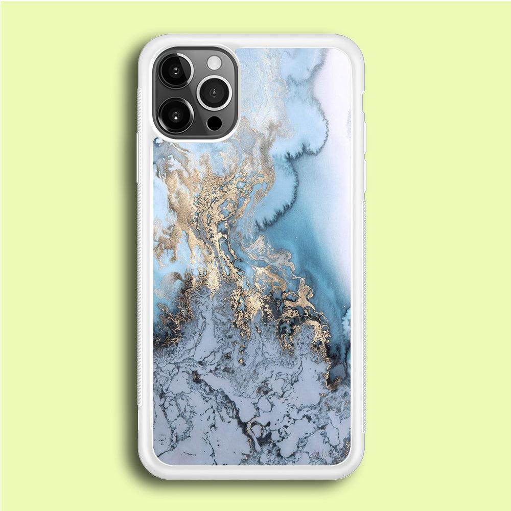 Marble Pattern 014 iPhone 12 Pro Max Case-Rubber / White (2D Case)-Xtracase