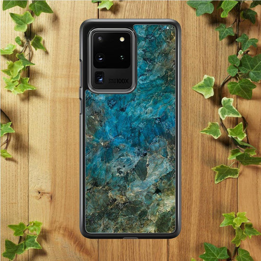 Marble Pattern 015 Samsung Galaxy S20 Ultra Case-Rubber / Black (2D Case)-Xtracase