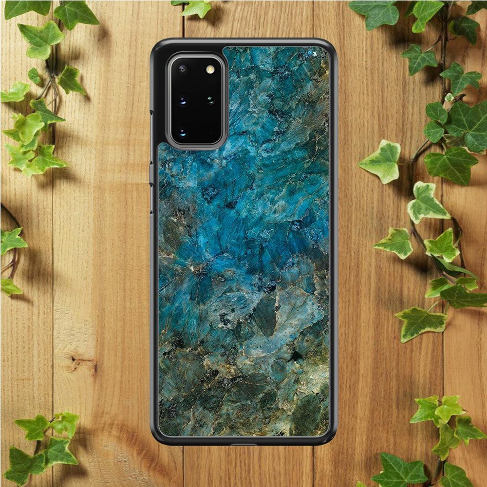 Marble Pattern 015 Samsung Galaxy S20 Plus Case-Rubber / Black (2D Case)-Xtracase