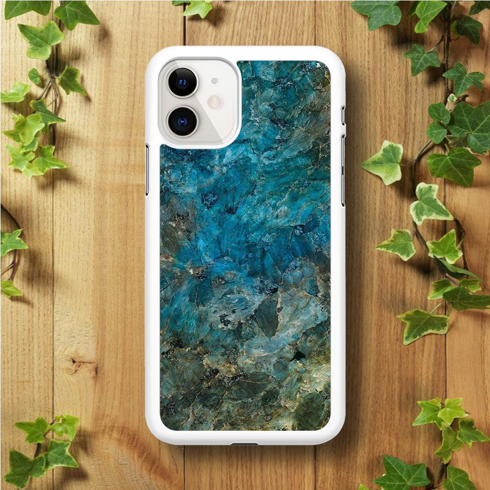 Marble Pattern 015 iPhone 11 Case-Rubber / White (2D Case)-Xtracase