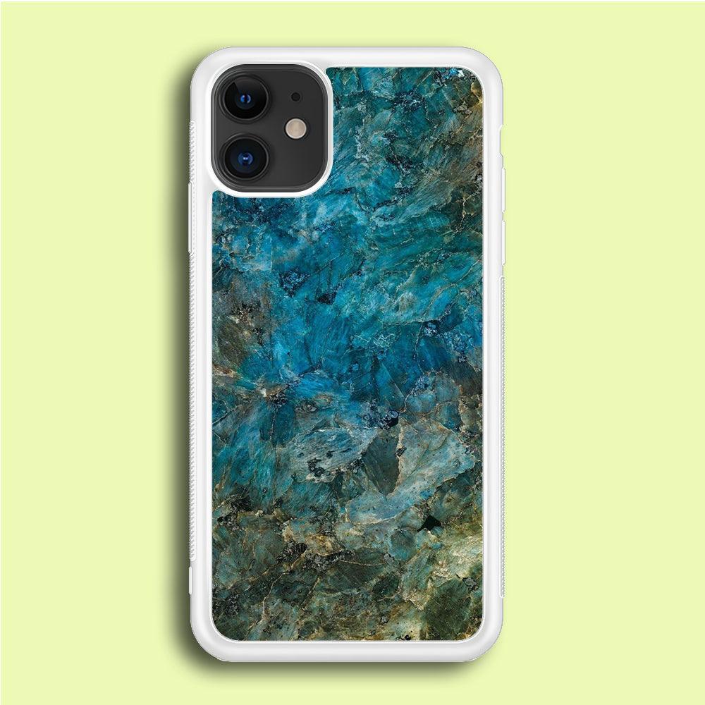 Marble Pattern 015 iPhone 12 Case-Rubber / White (2D Case)-Xtracase