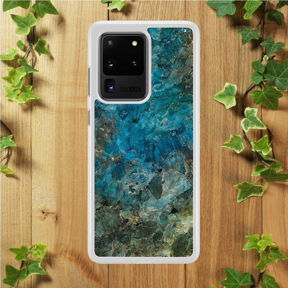 Marble Pattern 015 Samsung Galaxy S20 Ultra Case-Rubber / White (2D Case)-Xtracase