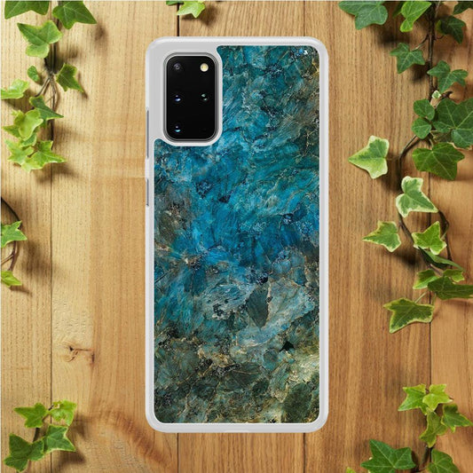 Marble Pattern 015 Samsung Galaxy S20 Plus Case-Rubber / White (2D Case)-Xtracase