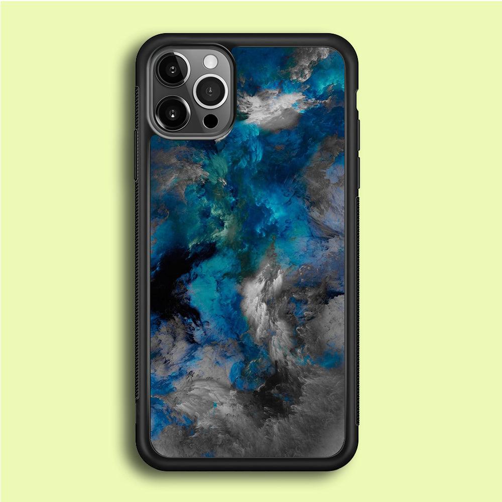 Marble Pattern 016 iPhone 12 Pro Case-Rubber / Black (2D Case)-Xtracase