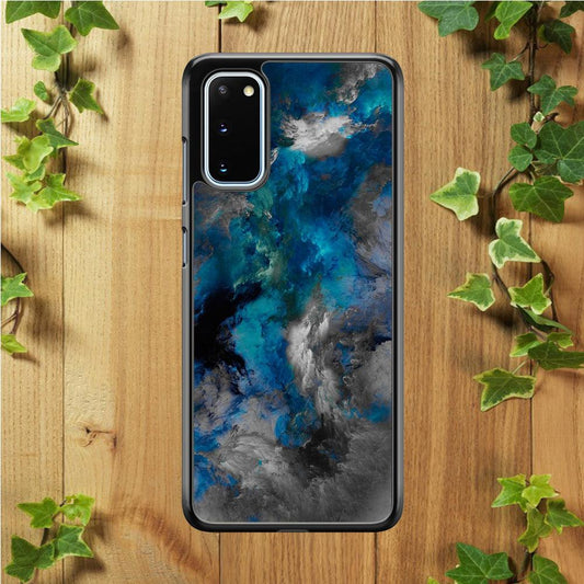 Marble Pattern 016 Samsung Galaxy S20 Case-Rubber / Black (2D Case)-Xtracase