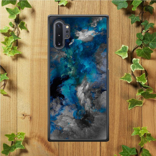 Marble Pattern 016 Samsung Galaxy Note 10 Plus Case-Rubber / Black (2D Case)-Xtracase