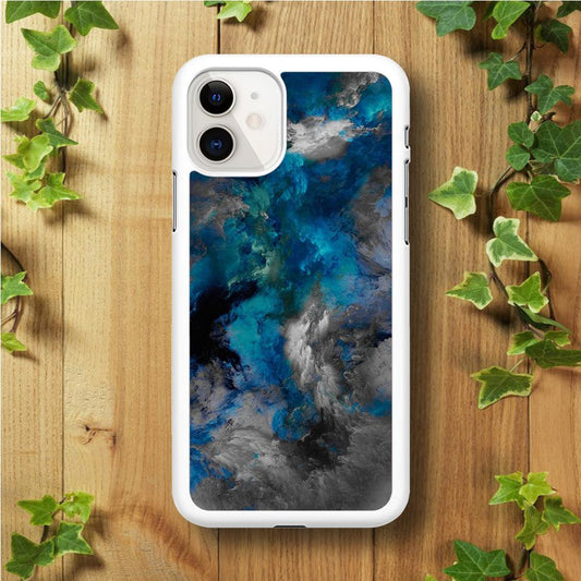 Marble Pattern 016 iPhone 11 Case-Rubber / White (2D Case)-Xtracase