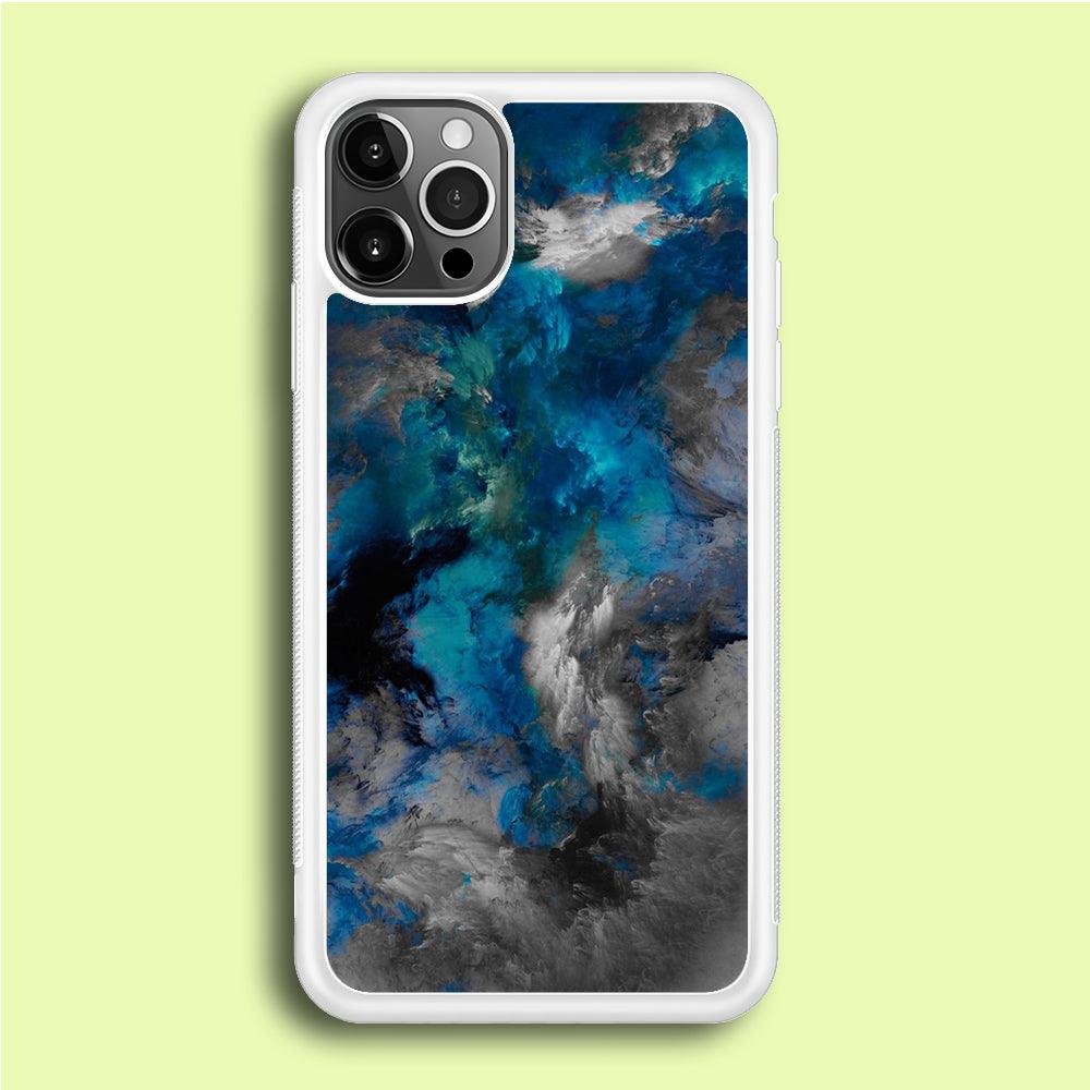 Marble Pattern 016 iPhone 12 Pro Case-Rubber / White (2D Case)-Xtracase