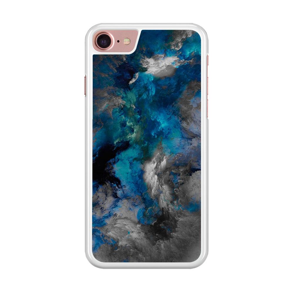 Marble Pattern 016 iPhone SE 2020 Case-Rubber / White (2D Case)-Xtracase