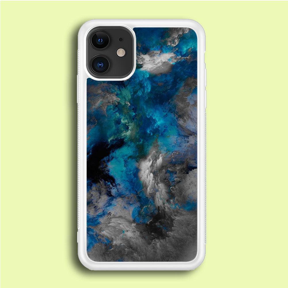 Marble Pattern 016 iPhone 12 Case-Rubber / White (2D Case)-Xtracase