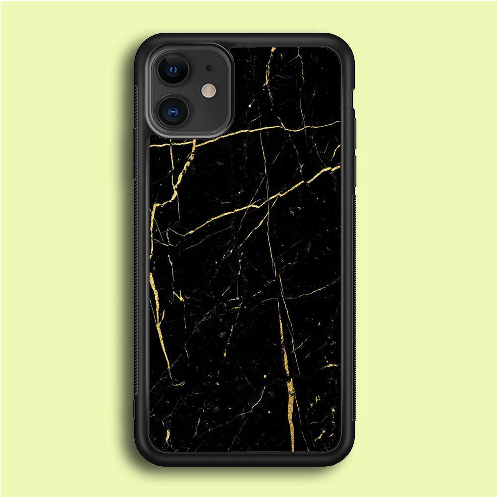 Marble Pattern 017 iPhone 12 Mini Case-Rubber / Black (2D Case)-Xtracase