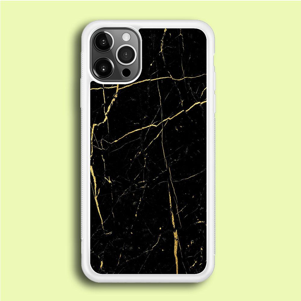 Marble Pattern 017 iPhone 12 Pro Case-Rubber / White (2D Case)-Xtracase