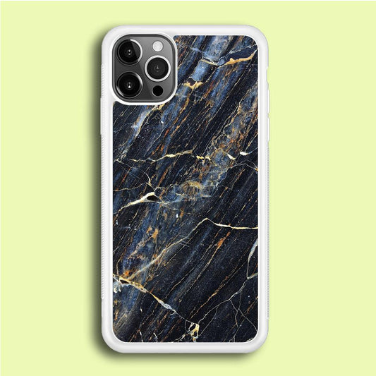 Marble Pattern 018 iPhone 12 Pro Case-Rubber / White (2D Case)-Xtracase