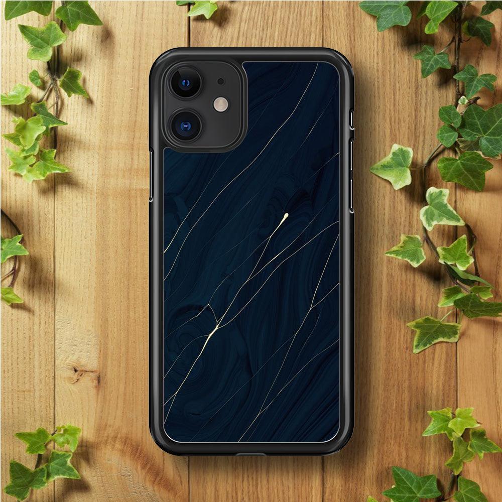 Marble Pattern 019 iPhone 11 Case-Rubber / Black (2D Case)-Xtracase
