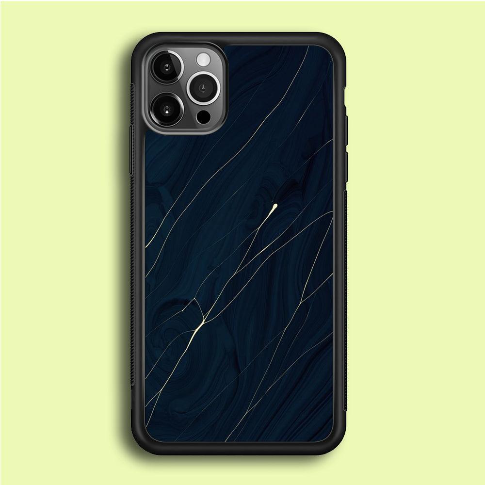 Marble Pattern 019 iPhone 12 Pro Case-Rubber / Black (2D Case)-Xtracase