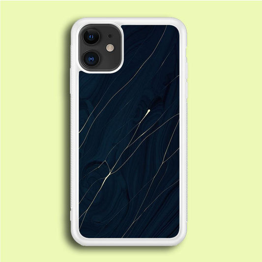 Marble Pattern 019 iPhone 12 Case-Rubber / White (2D Case)-Xtracase