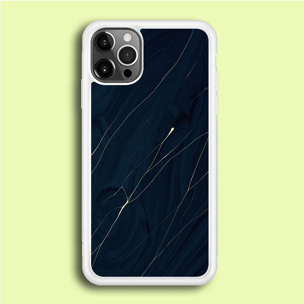 Marble Pattern 019 iPhone 12 Pro Case-Rubber / White (2D Case)-Xtracase