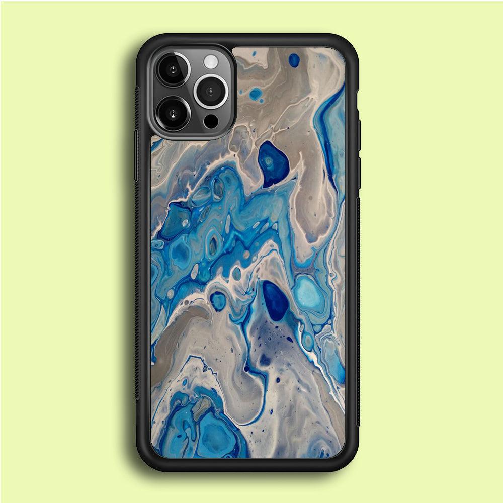 Marble Pattern 023 iPhone 12 Pro Case-Rubber / Black (2D Case)-Xtracase