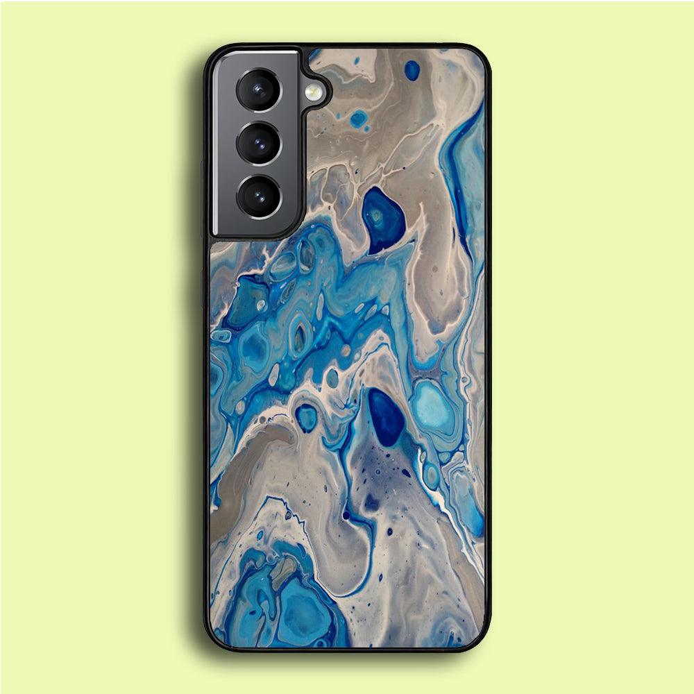 Marble Pattern 023 Samsung Galaxy S21 Plus Case-Rubber / White (2D Case)-Xtracase