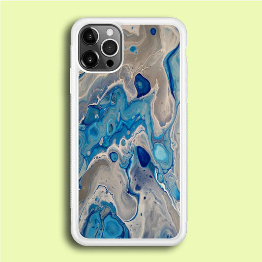 Marble Pattern 023 iPhone 12 Pro Case-Rubber / White (2D Case)-Xtracase