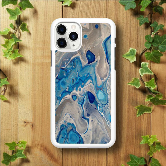 Marble Pattern 023 iPhone 11 Pro Max Case-Rubber / White (2D Case)-Xtracase