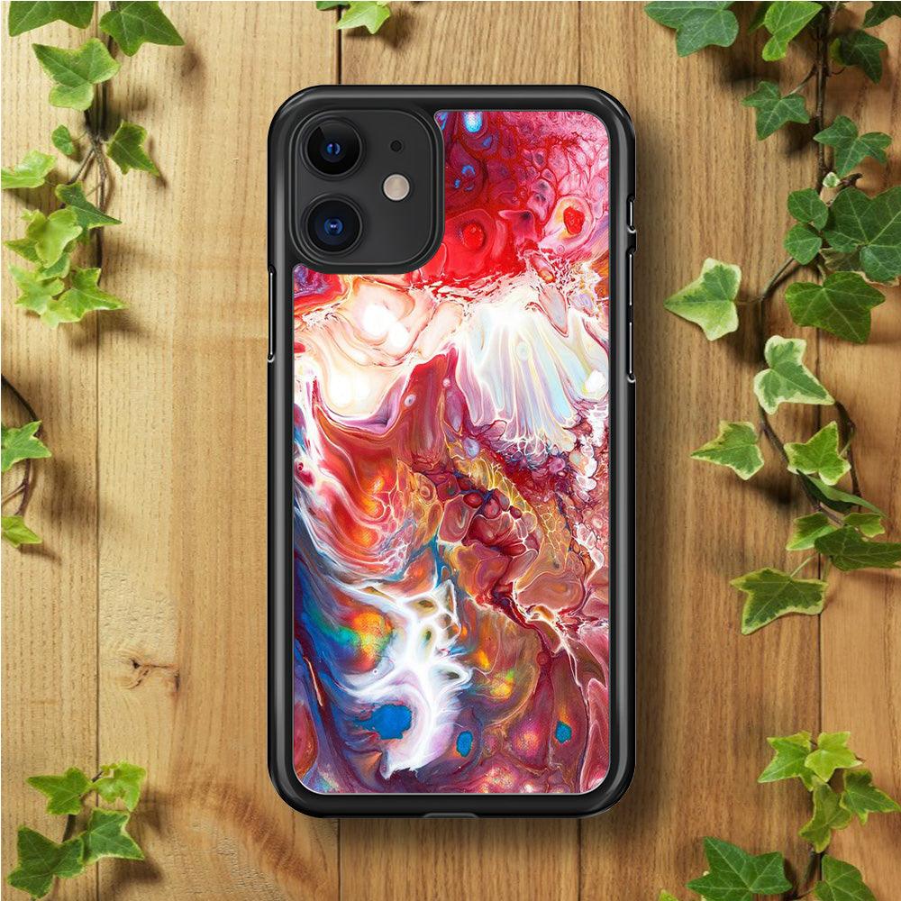 Marble Pattern 025 iPhone 11 Case-Rubber / Black (2D Case)-Xtracase