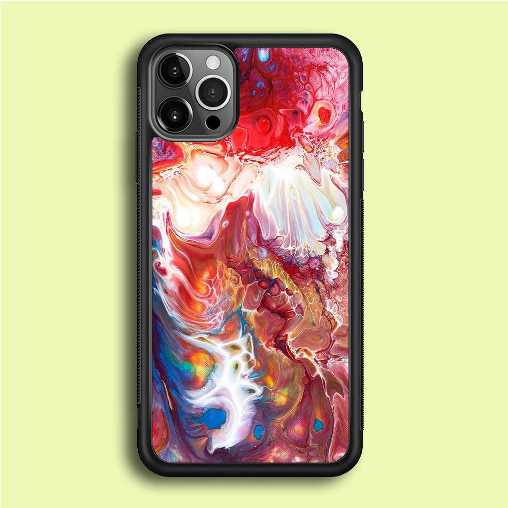 Marble Pattern 025 iPhone 12 Pro Case-Rubber / Black (2D Case)-Xtracase