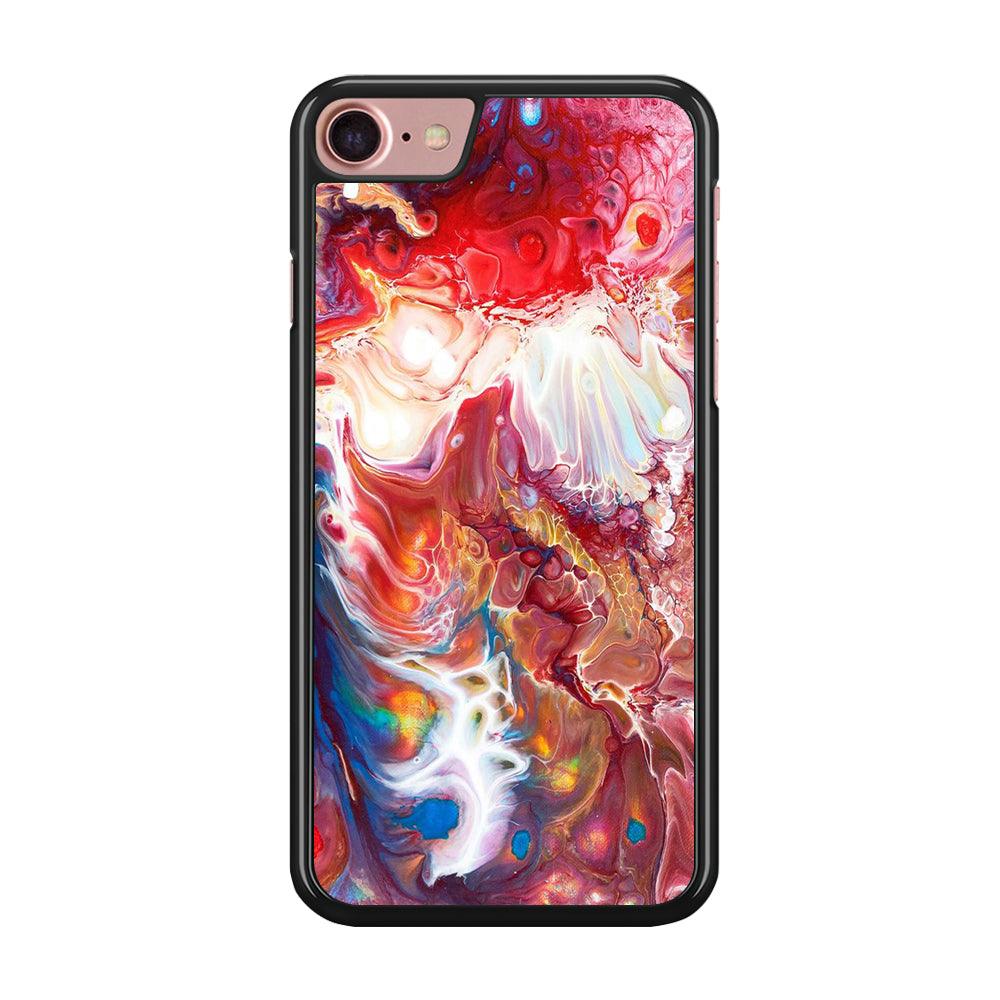 Marble Pattern 025 iPhone SE 2020 Case-Rubber / Black (2D Case)-Xtracase
