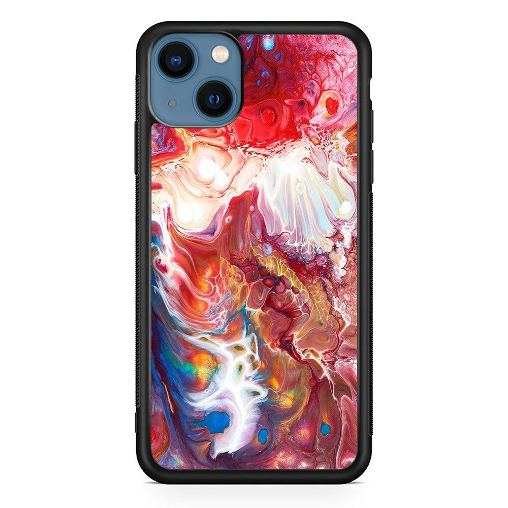 Marble Pattern 025 iPhone 13 Case-Rubber / Black (2D Case)-Xtracase