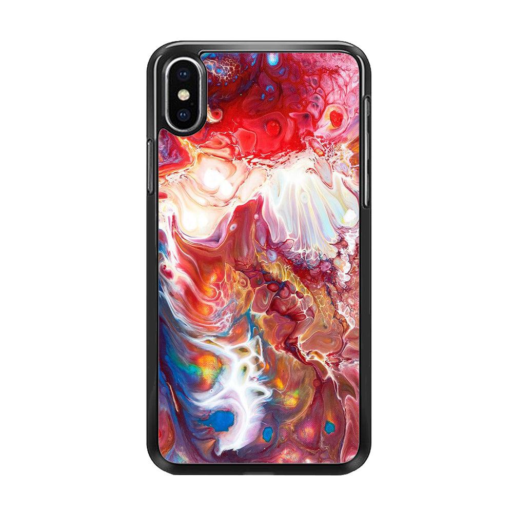 Marble Pattern 025 iPhone Xs Max Case-Rubber / Black (2D Case)-Xtracase