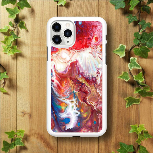 Marble Pattern 025 iPhone 11 Pro Case-Rubber / White (2D Case)-Xtracase
