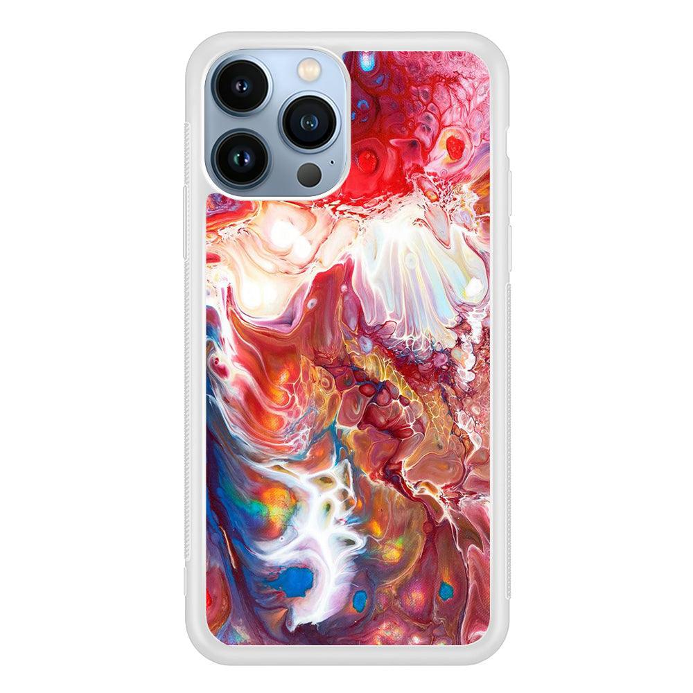 Marble Pattern 025 iPhone 13 Pro Case-Rubber / White (2D Case)-Xtracase