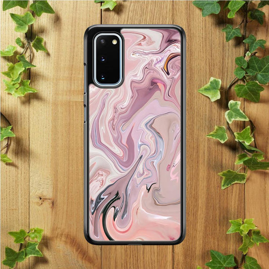Marble Pattern 026 Samsung Galaxy S20 Case-Rubber / White (2D Case)-Xtracase
