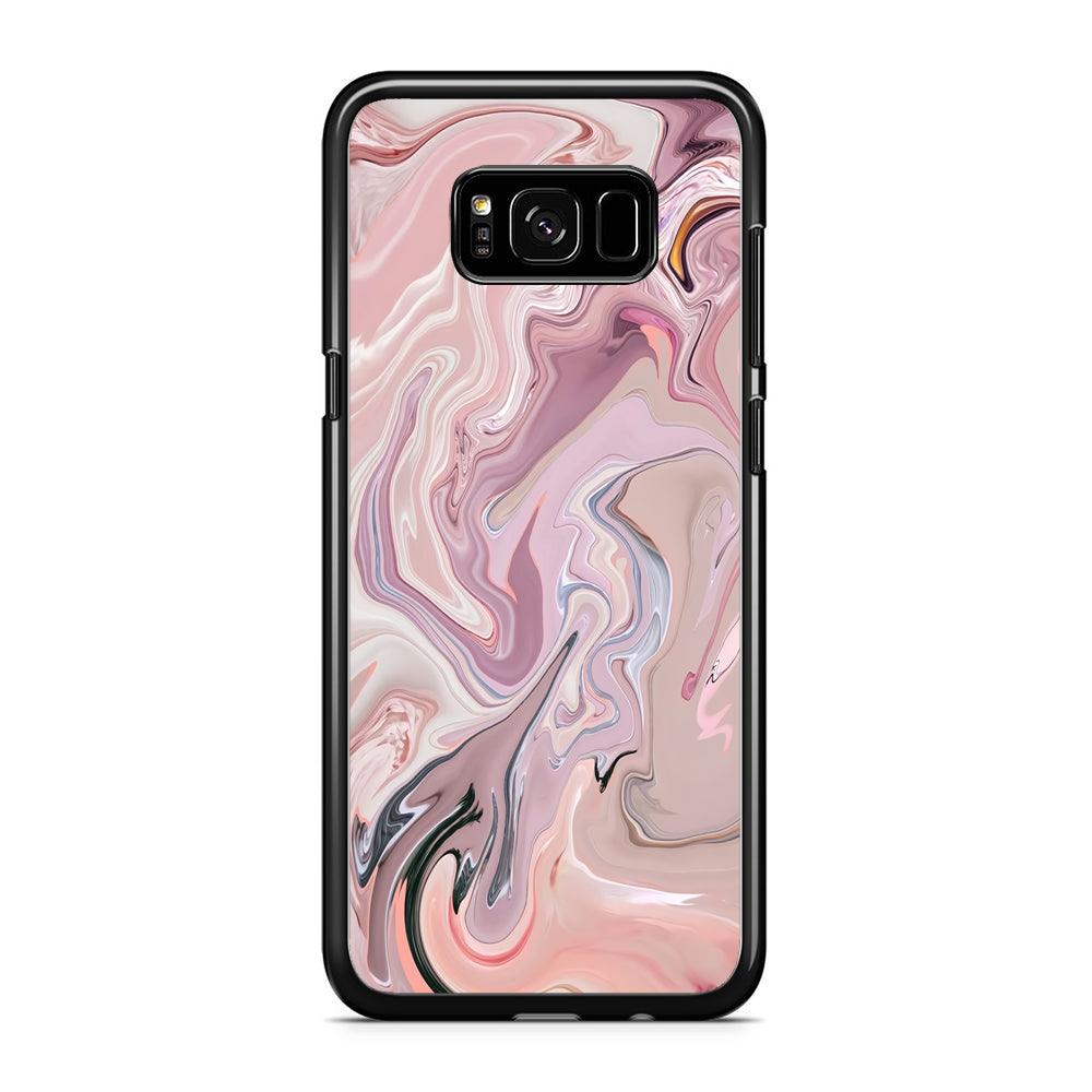 Marble Pattern 026 Samsung Galaxy S8 Case-Rubber / Black (2D Case)-Xtracase