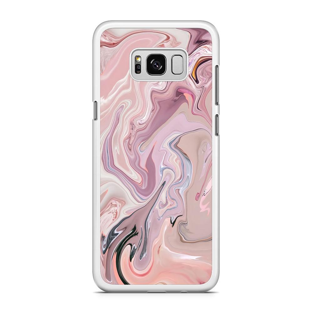 Marble Pattern 026 Samsung Galaxy S8 Case-Rubber / White (2D Case)-Xtracase