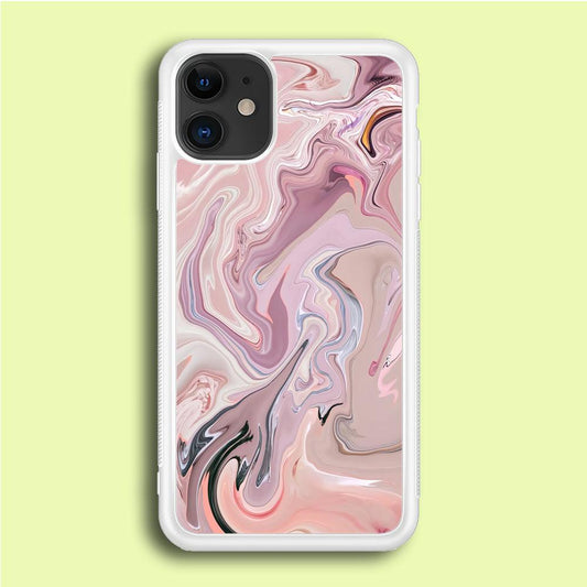 Marble Pattern 026 iPhone 12 Mini Case-Rubber / White (2D Case)-Xtracase