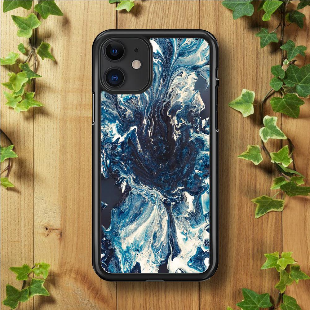 Marble Pattern 027 iPhone 11 Case-Rubber / White (2D Case)-Xtracase