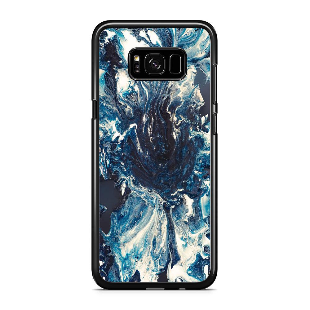 Marble Pattern 027 Samsung Galaxy S8 Case-Rubber / Black (2D Case)-Xtracase