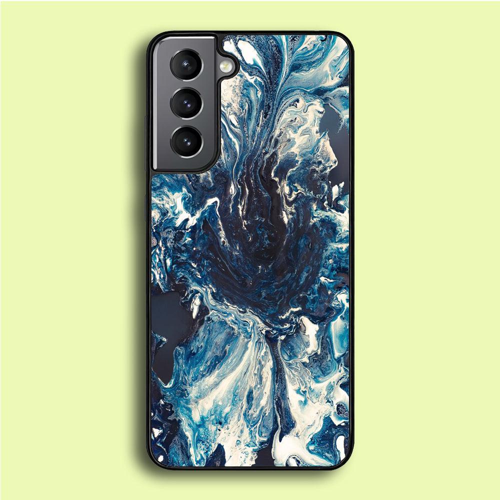 Marble Pattern 027 Samsung Galaxy S21 Plus Case-Rubber / White (2D Case)-Xtracase