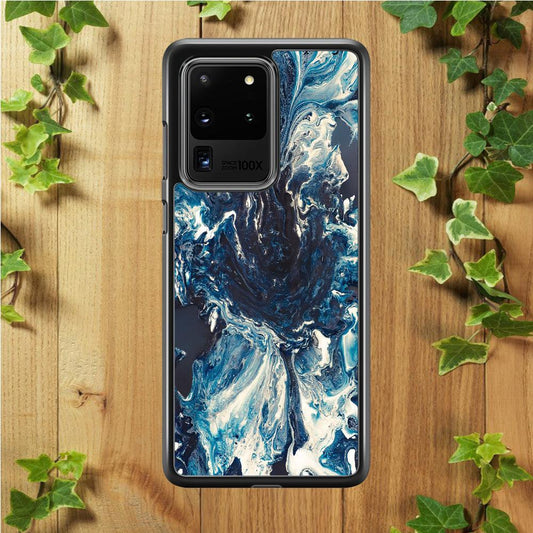 Marble Pattern 027 Samsung Galaxy S20 Ultra Case-Rubber / White (2D Case)-Xtracase