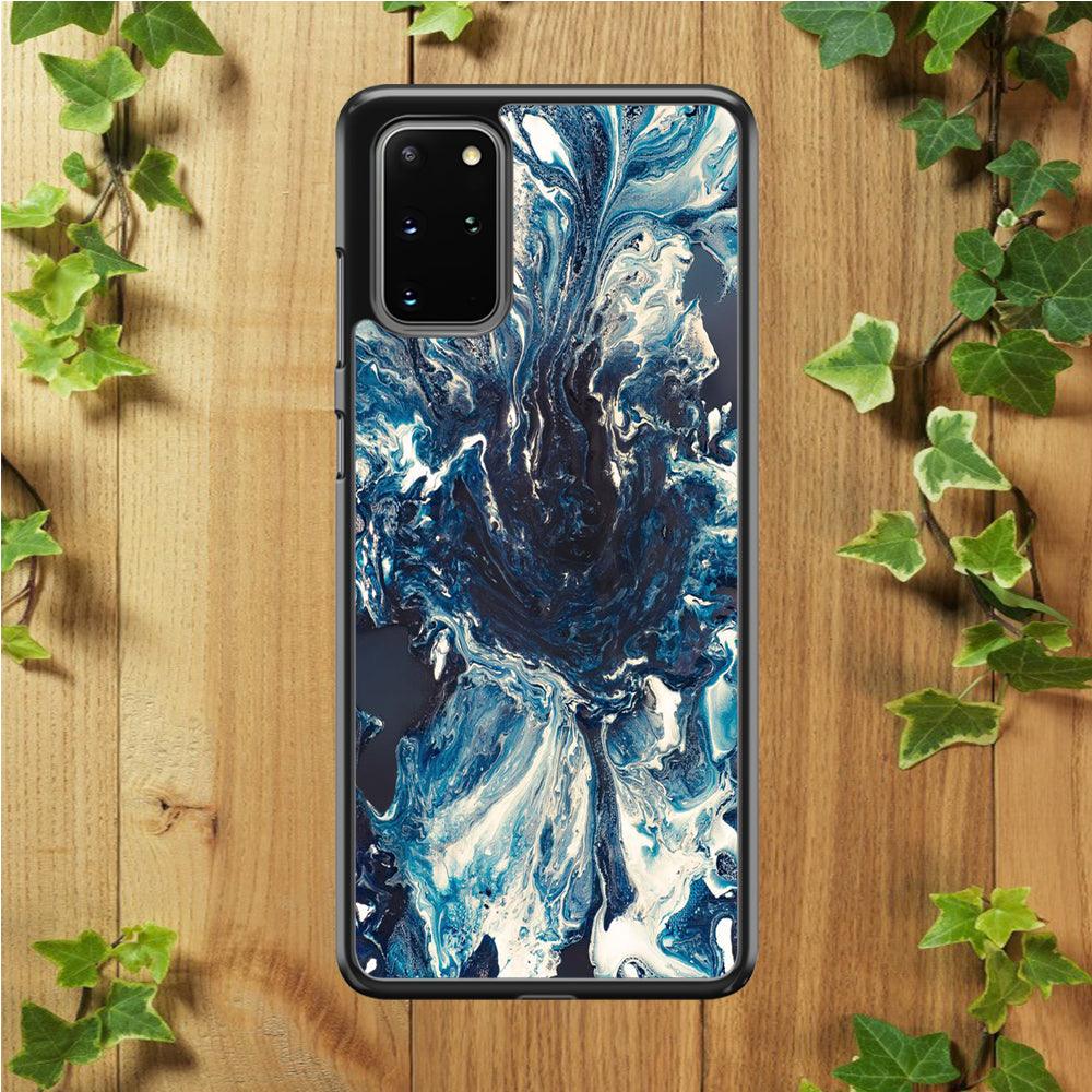 Marble Pattern 027 Samsung Galaxy S20 Plus Case-Rubber / White (2D Case)-Xtracase