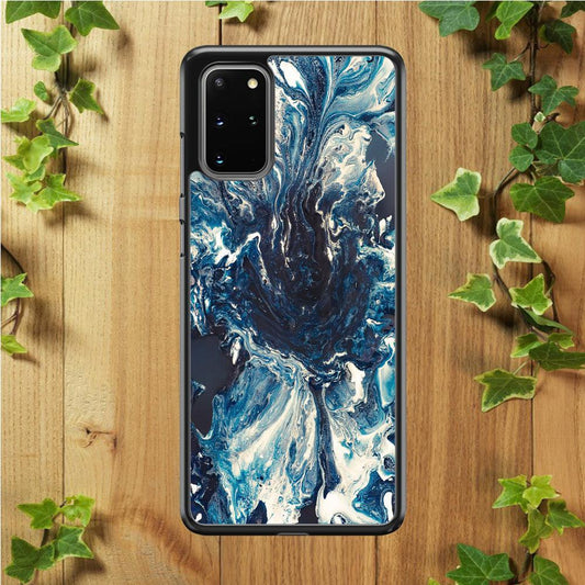 Marble Pattern 027 Samsung Galaxy S20 Plus Case-Rubber / White (2D Case)-Xtracase
