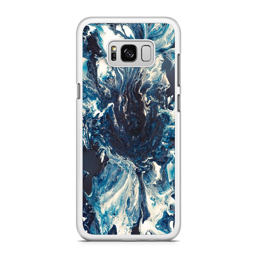 Marble Pattern 027 Samsung Galaxy S8 Case-Rubber / White (2D Case)-Xtracase