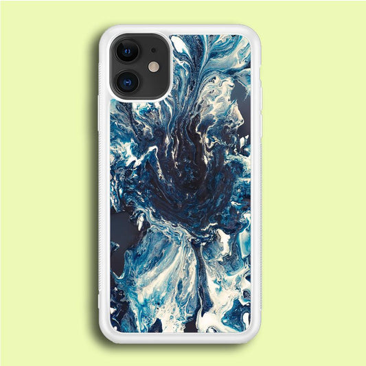 Marble Pattern 027 iPhone 12 Mini Case-Rubber / White (2D Case)-Xtracase
